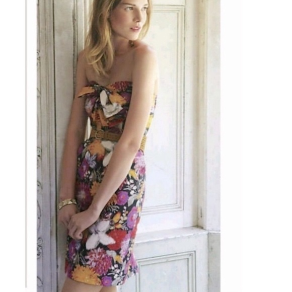 Moulinette Soeurs Tropical Jacquard Strapless Mini Dress Size 0 T - Picture 1 of 5